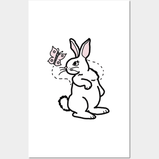 Adorable Gifts for Easter Baskets Bunny & Butterfly Graphic Easter Posters and Art